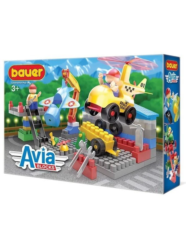 Aviation-Themed Children's Developmental Constructor Set "AeroService" 81 Elements, Code 748