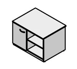 خزانة خدمة مكتبية خشبية - مجموعة أثاث "Work