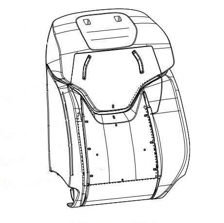 حشوة ظهر مقعد الراكب مع وسادة هوائية - 6905107AKN01A