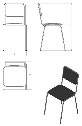 Metal Frame Chair for Seating - STU.ST Series