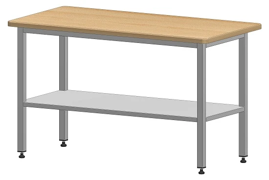 Confectionery Table 1400x700x850 mm with Lower Shelf, Beech Top