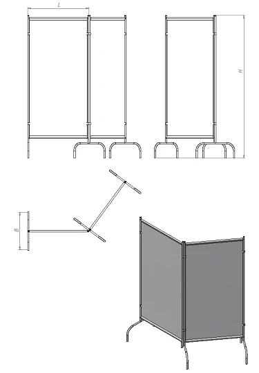 Space Partitioning Screen (Series Sh.2)