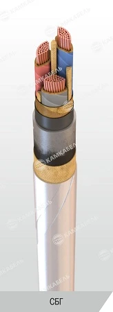 High Voltage Power Cable with Copper Conductors, 3 kV, SBG Model
