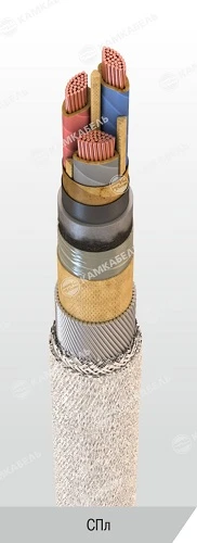 كابل طاقة بموصلات نحاسية وعزل ورقي، 1 ك ف، طراز SPл