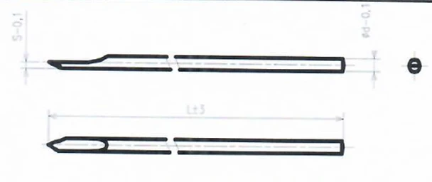 دبوس ريشة 400 مم قطر 2 مم لتثبيت الكسور العظمية