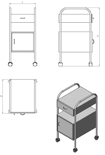 Document Storage Cabinet on Metal Frame - TB.MK Series