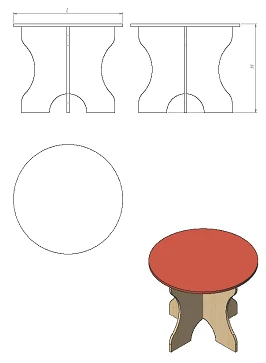 Children's Mushroom Stool (DT.GR Series)